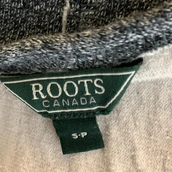 Roots Women's Cardigan Sweater Heathered Open front Buttons Cotton y2k 2000s S - Picture 6 of 9